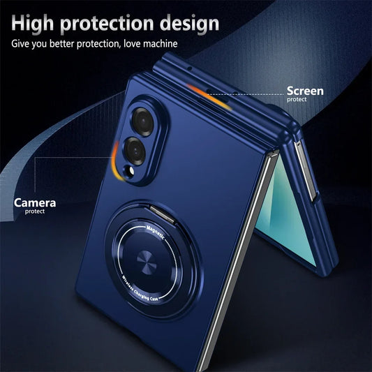 Armor Stand Case with Glass for Samsung Galaxy Z Fold 8 / 7 / 6